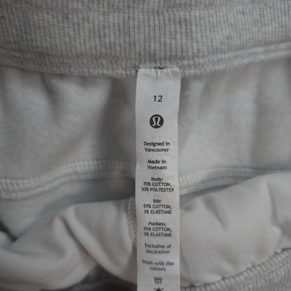 Lululemon Pants Womens 12 Gray Scuba High Rise Jogger Fleece Lounge Gym Cozy - Picture 2 of 10